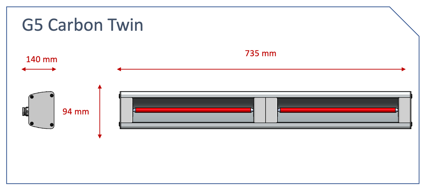 G5 Carbon Twin Infrared Heater