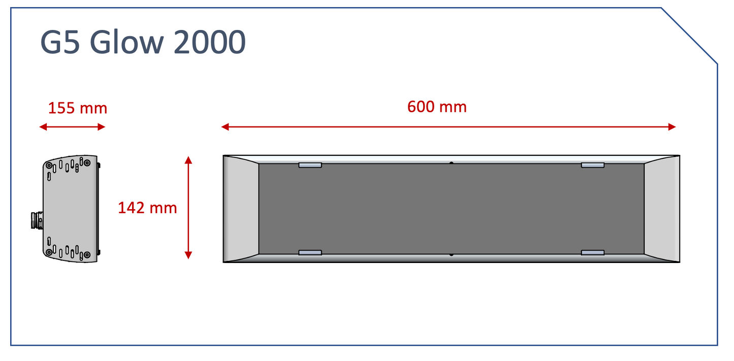 G5 G+ 2000 Infrared heater
