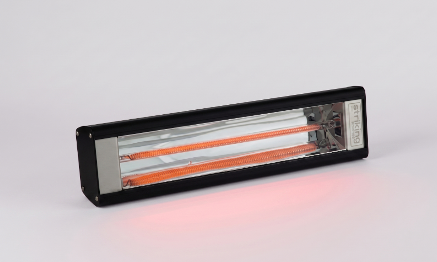 Striking Energy G5 Carbon slim, low-glare infrared heater designed for smaller indoor spaces.
